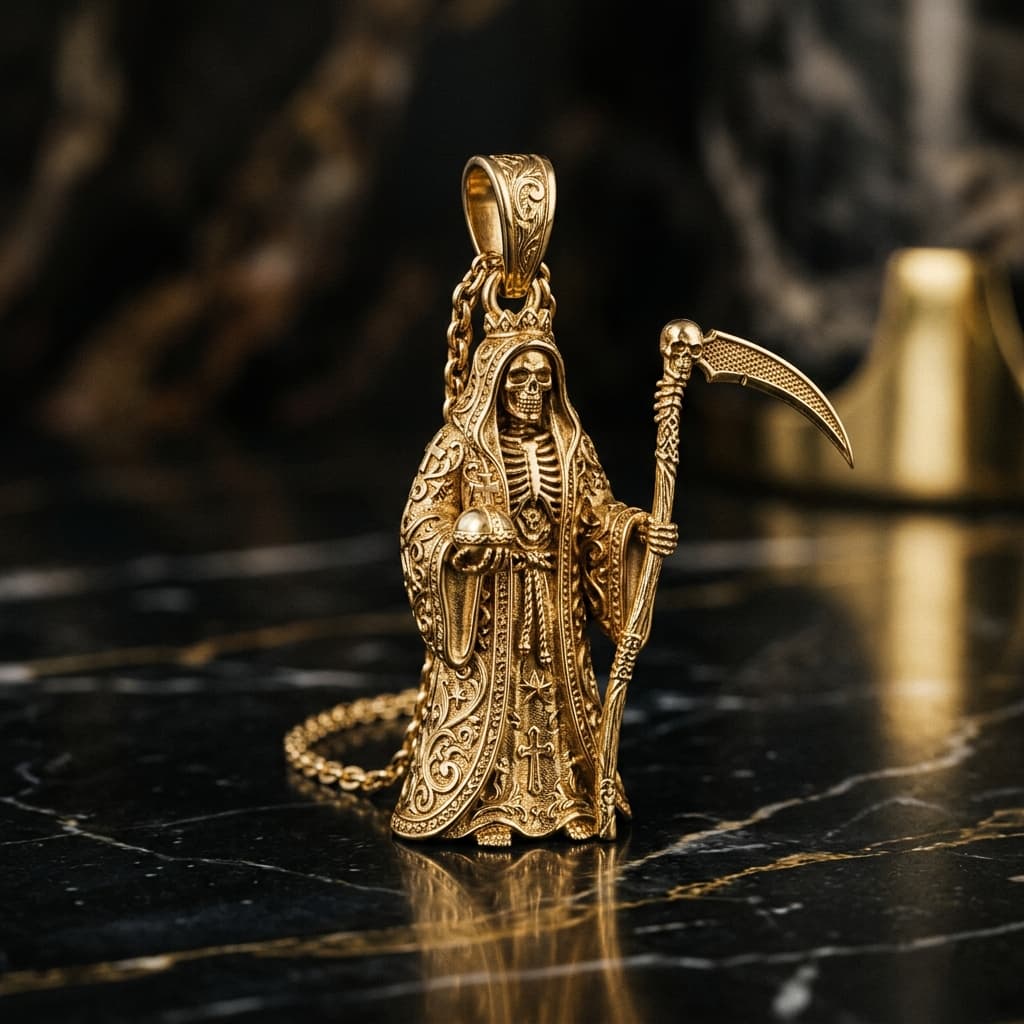 Dije santa muerte 18k